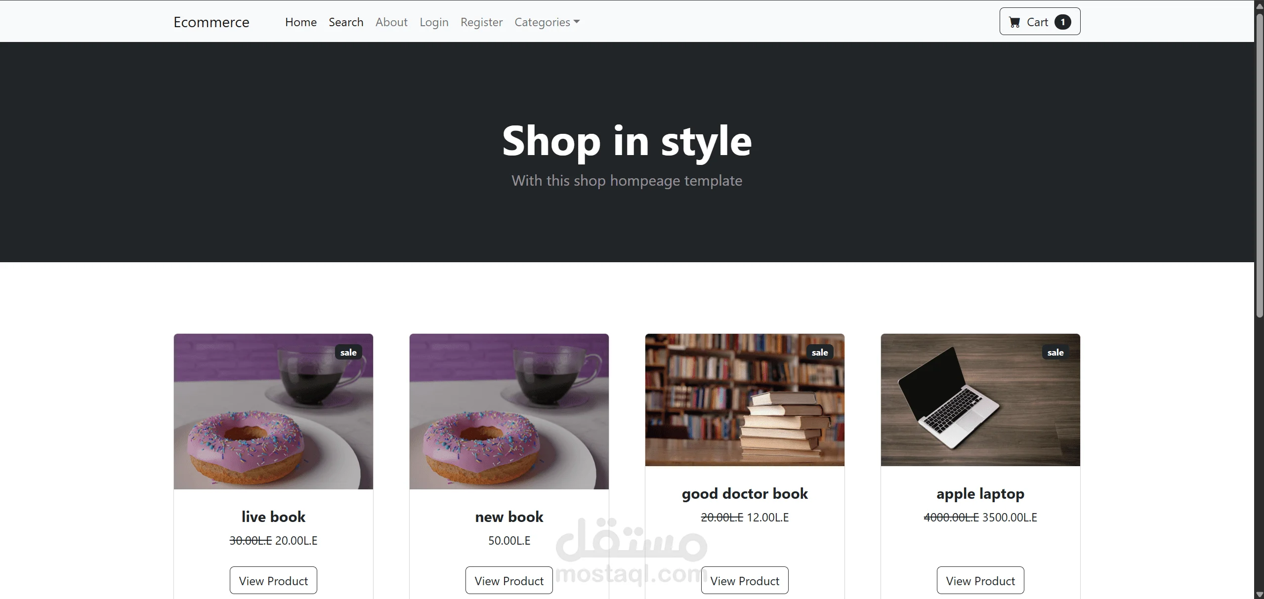 E-commerce web site
